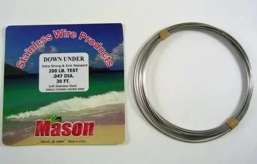 30ft Coil of Mason Down Under Soft Stainless Steel Fishing Wire Leader