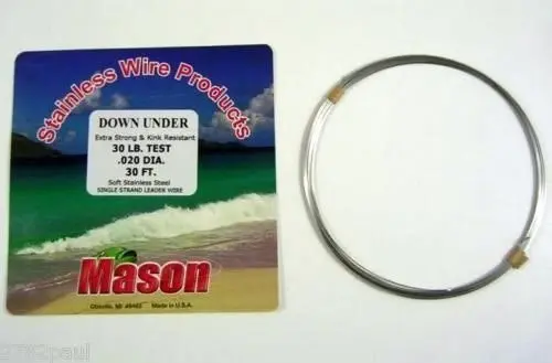 30ft Coil of Mason Down Under Soft Stainless Steel Fishing Wire Leader