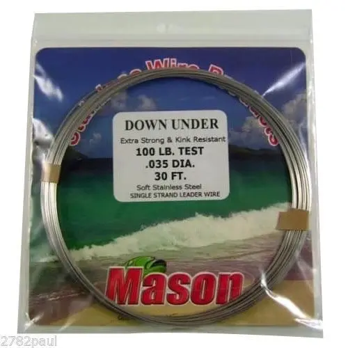 30ft Coil of Mason Down Under Soft Stainless Steel Fishing Wire Leader