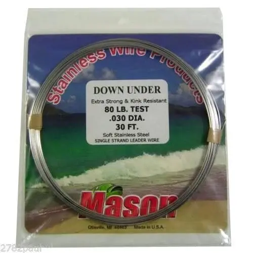 30ft Coil of Mason Down Under Soft Stainless Steel Fishing Wire Leader