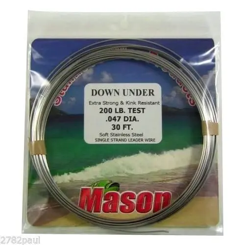 30ft Coil of Mason Down Under Soft Stainless Steel Fishing Wire Leader