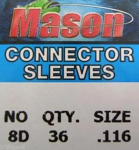 36 Pcs of Mason Crimps - Crimping Connector Sleeves for Fishing Wire/Line