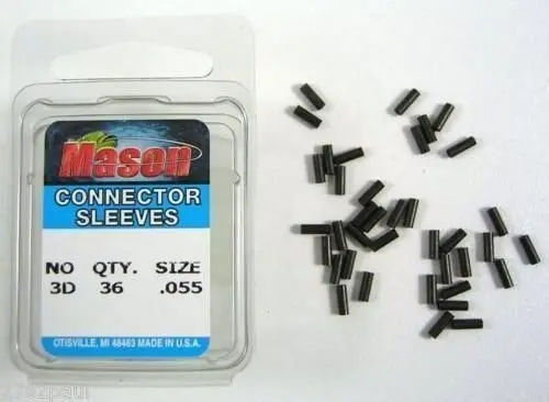 36 Pcs of Mason Crimps - Crimping Connector Sleeves for Fishing Wire/Line