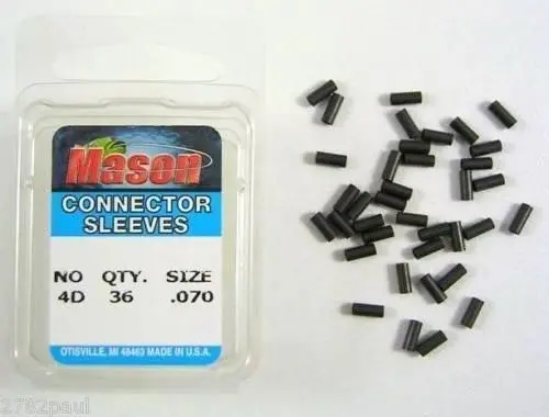 36 Pcs of Mason Crimps - Crimping Connector Sleeves for Fishing Wire/Line