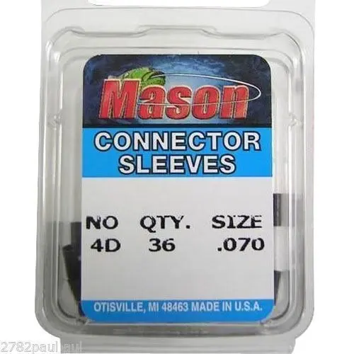 36 Pcs of Mason Crimps - Crimping Connector Sleeves for Fishing Wire/Line