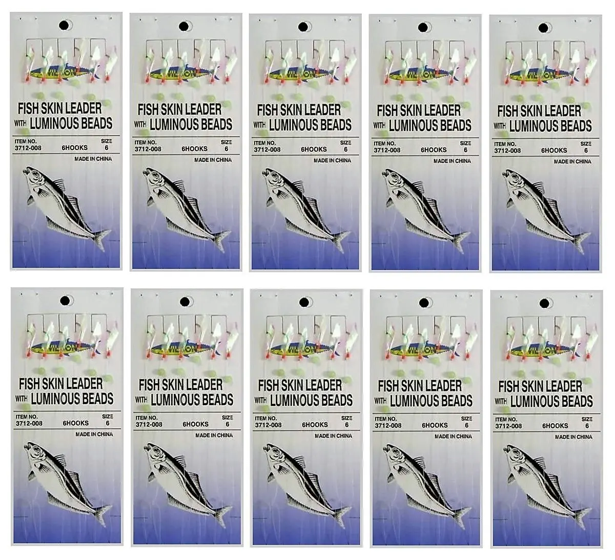 10 Packets Of Wilson Bait Jigs -  Fish Skin Fishing Rigs