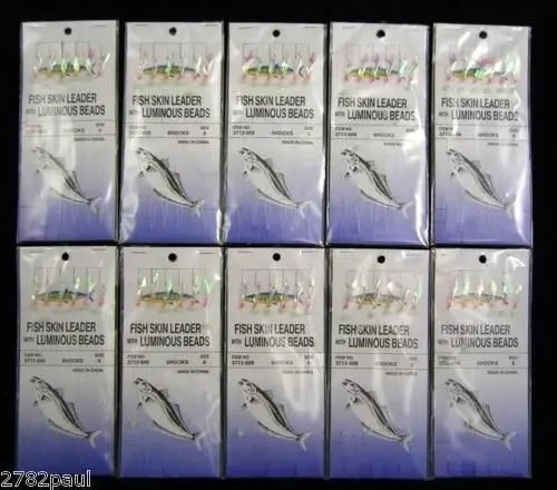 10 Packets Of Wilson Bait Jigs -  Fish Skin Fishing Rigs