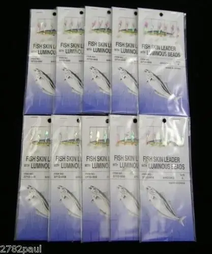 10 Packets Of Wilson Bait Jigs -  Fish Skin Fishing Rigs