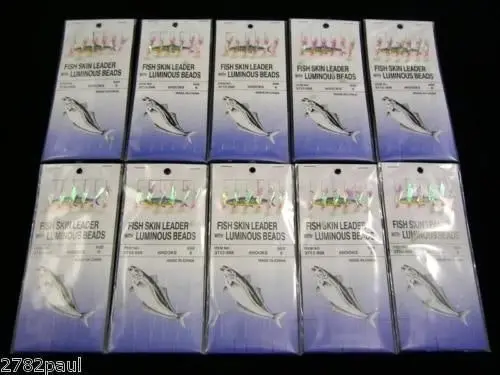 10 Packets Of Wilson Bait Jigs -  Fish Skin Fishing Rigs