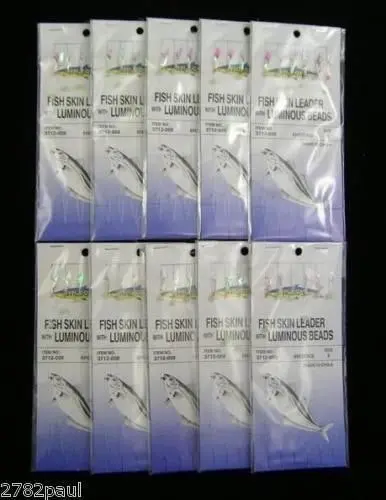 10 Packets Of Wilson Bait Jigs -  Fish Skin Fishing Rigs