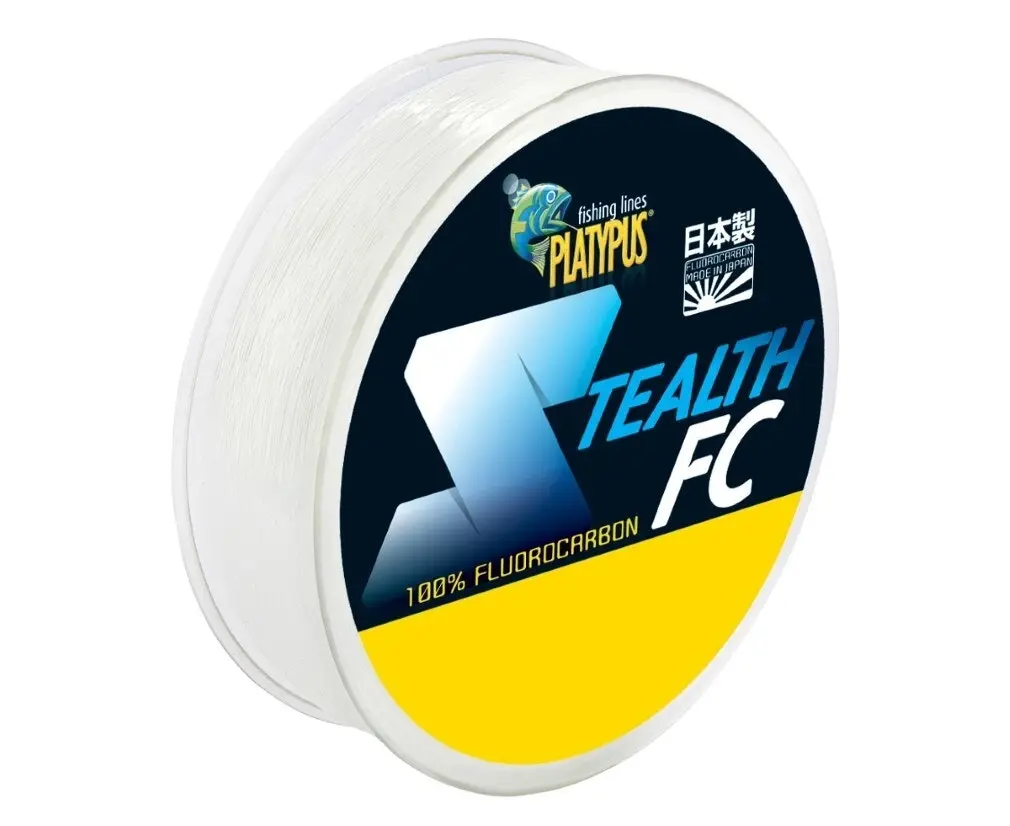 100m Spool of Platypus Stealth Fluorocarbon Fishing Leader With Line Tamer