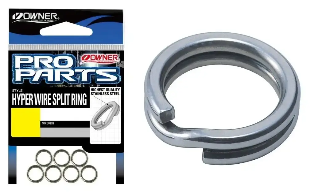 1 Packet of Owner 5196 Stainless Steel Hyper Wire Split Rings