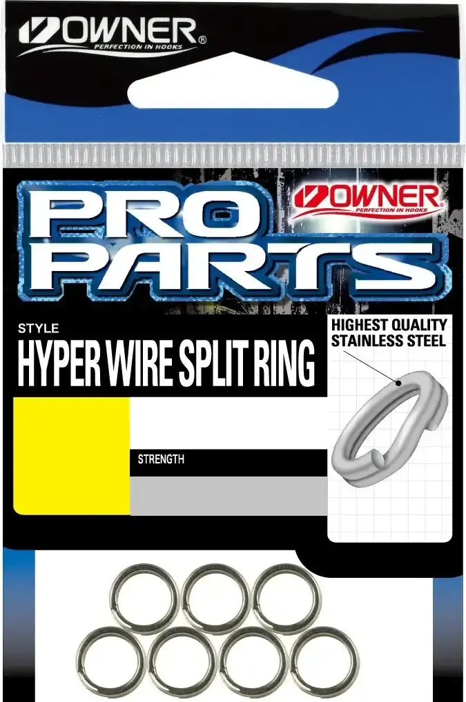 1 Packet of Owner 5196 Stainless Steel Hyper Wire Split Rings