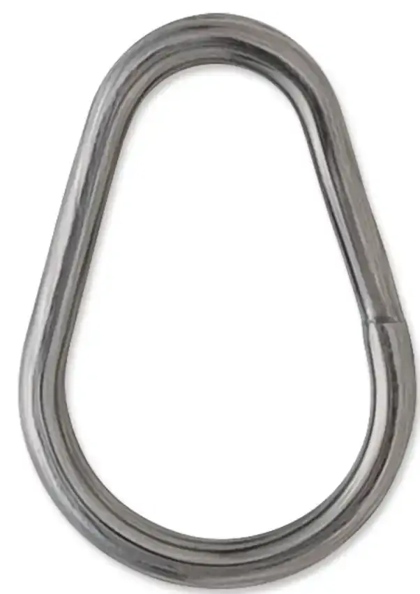 10 Pack of VMC Stainless Steel Line Tie Split Rings-Tear Drop Shaped Split Rings