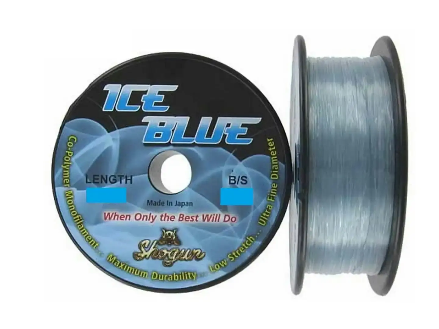 500m Spool of Shogun Ice Blue Monofilament Fishing Line - Grey Co-Polymer Line