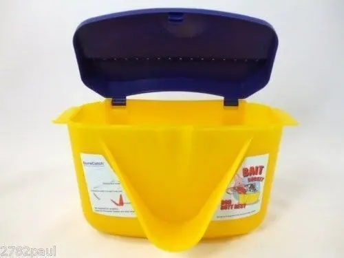 Surecatch Large Bait Bucket with Rod Butt Rest and Accessories Shelf