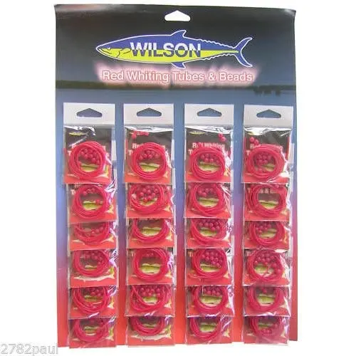 1 Packet of Wilson Red Whiting Tubes And Beads