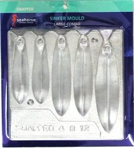 Seahorse Large Snapper Sinker Mould Combo - 4oz,8oz,12oz Snapper Sinker Mould