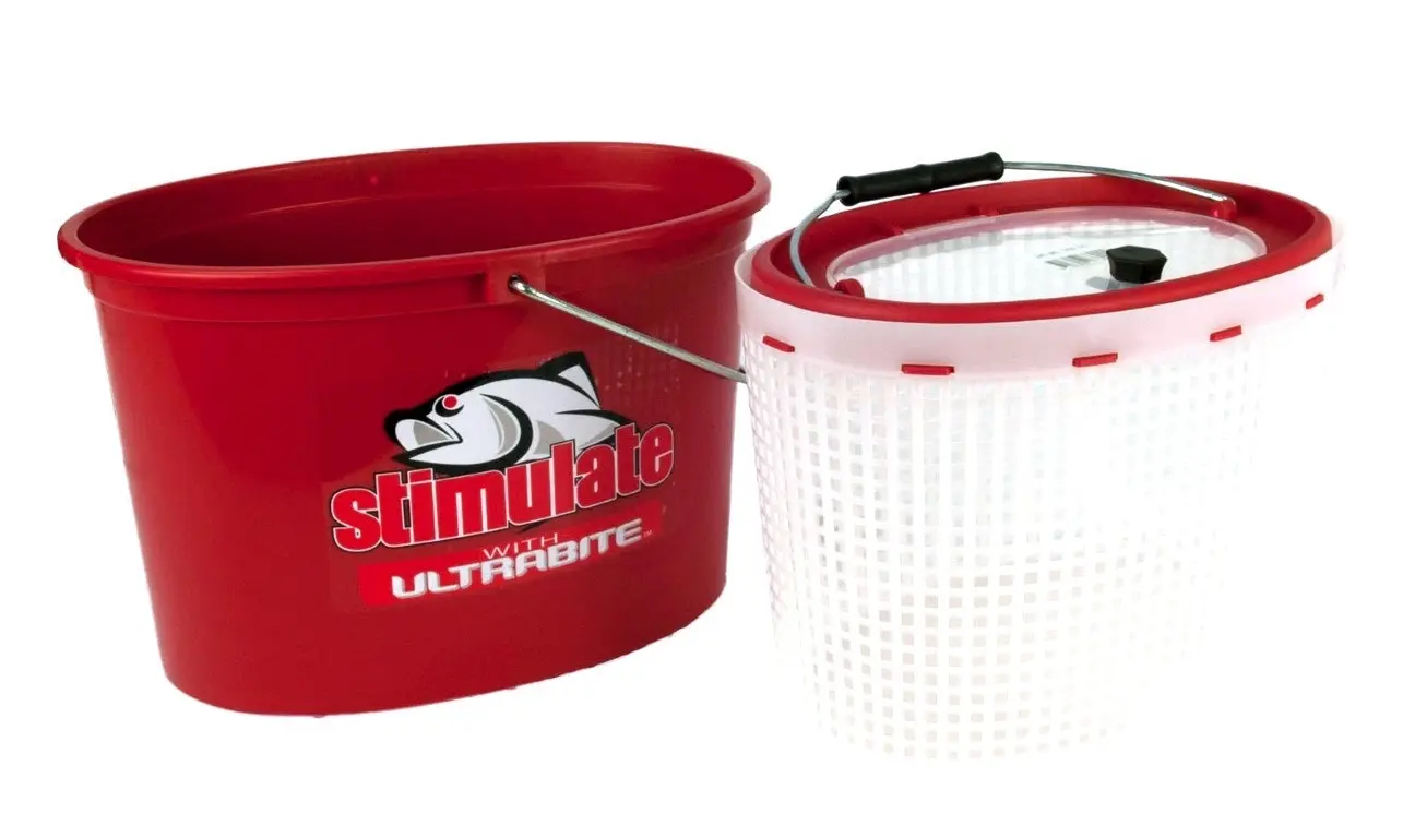 Stimulate 2 in 1 Small 5L Burley Bucket/Live Bait Bucket-Removable Inner Bucket