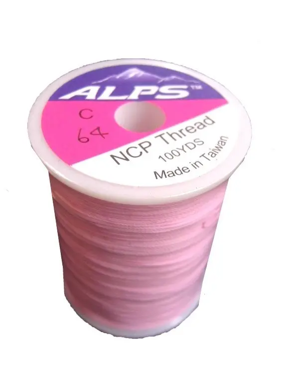 Alps 100yds of Light Pink Rod Wrapping Thread - Size C (0.2mm) Rod Binding Cotton