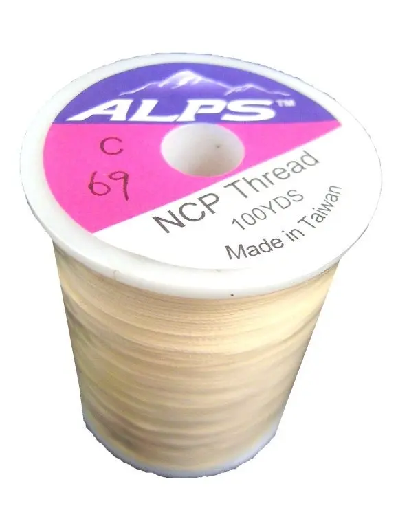 Alps 100yds of Tan Rod Wrapping Thread - Size C (0.2mm) Rod Binding Cotton