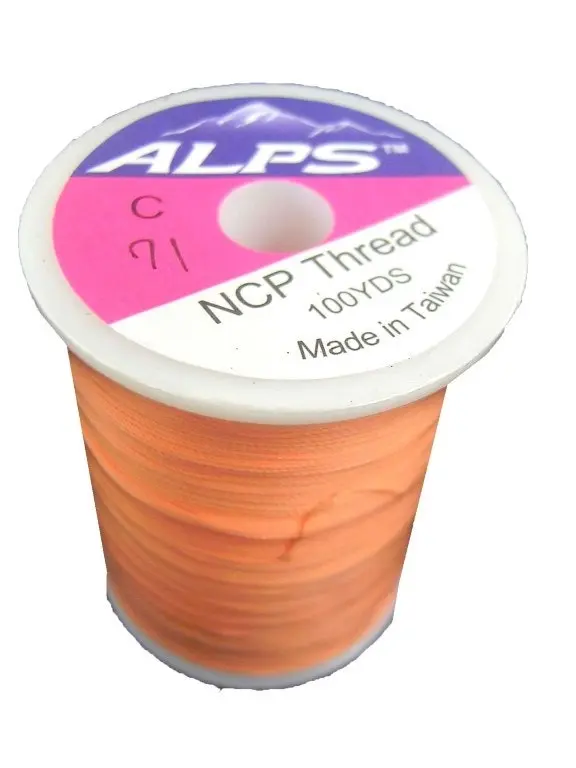 Alps 100yds of Orange Rod Wrapping Thread - Size C (0.2mm) Rod Binding Cotton