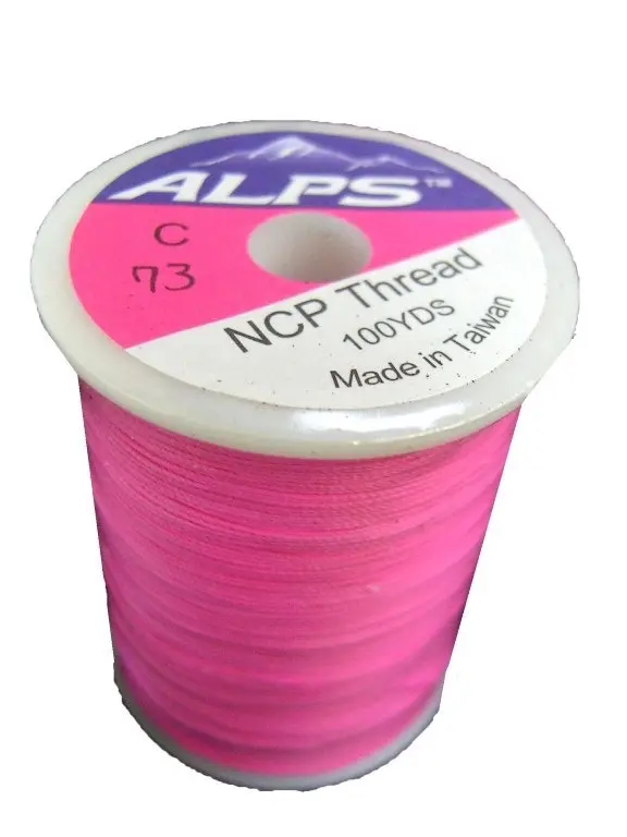 Alps 100yds of Pink Rod Wrapping Thread - Size C (0.2mm) Rod Binding Cotton