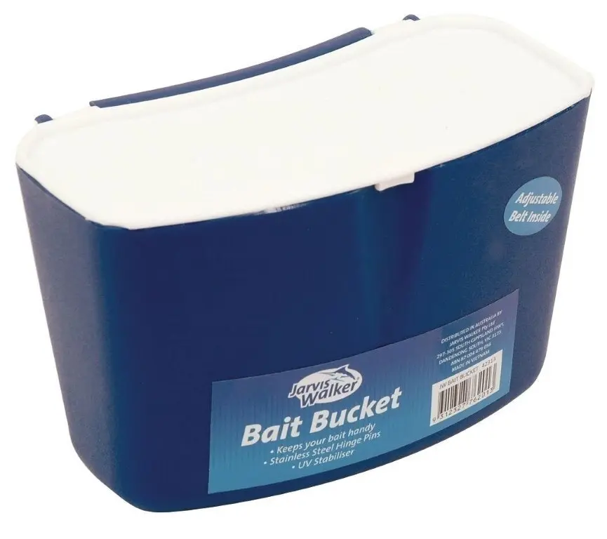 Jarvis Walker Large Bait Bucket with Adjustable Belt and Stainless Steel Pins