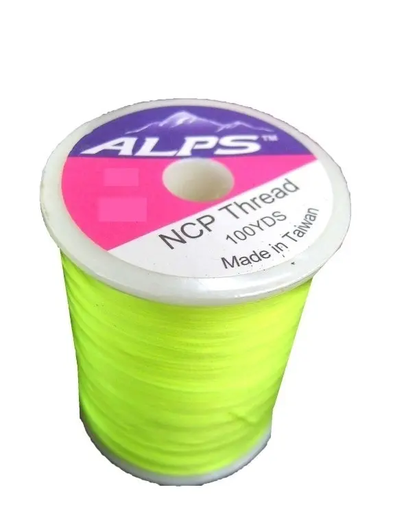 Alps 100yds of Lumin Green Rod Wrapping Thread - Size A (0.15mm) Rod Binding Cotton