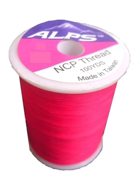 Alps 100yds of Hot Pink Rod Wrapping Thread - Size A (0.15mm) Rod Binding Cotton