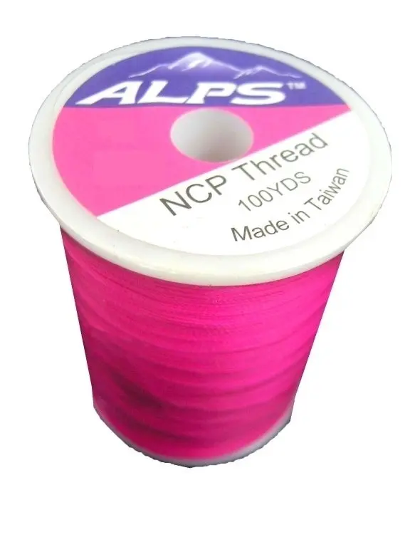 Alps 100yds of Deep Pink Rod Wrapping Thread - Size A (0.15mm) Rod Binding Cotton