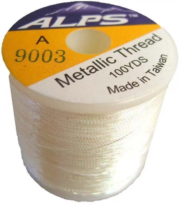 Alps 100yds of Metallic White Rod Wrapping Thread-Size A (0.15mm) Thread