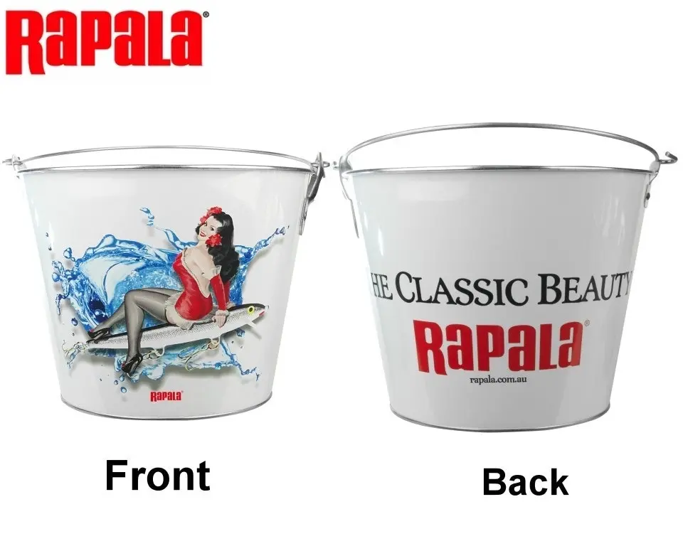 1 x Rapala 5qt Tin Beer Bucket - "Classic Beauty" Ice Bucket