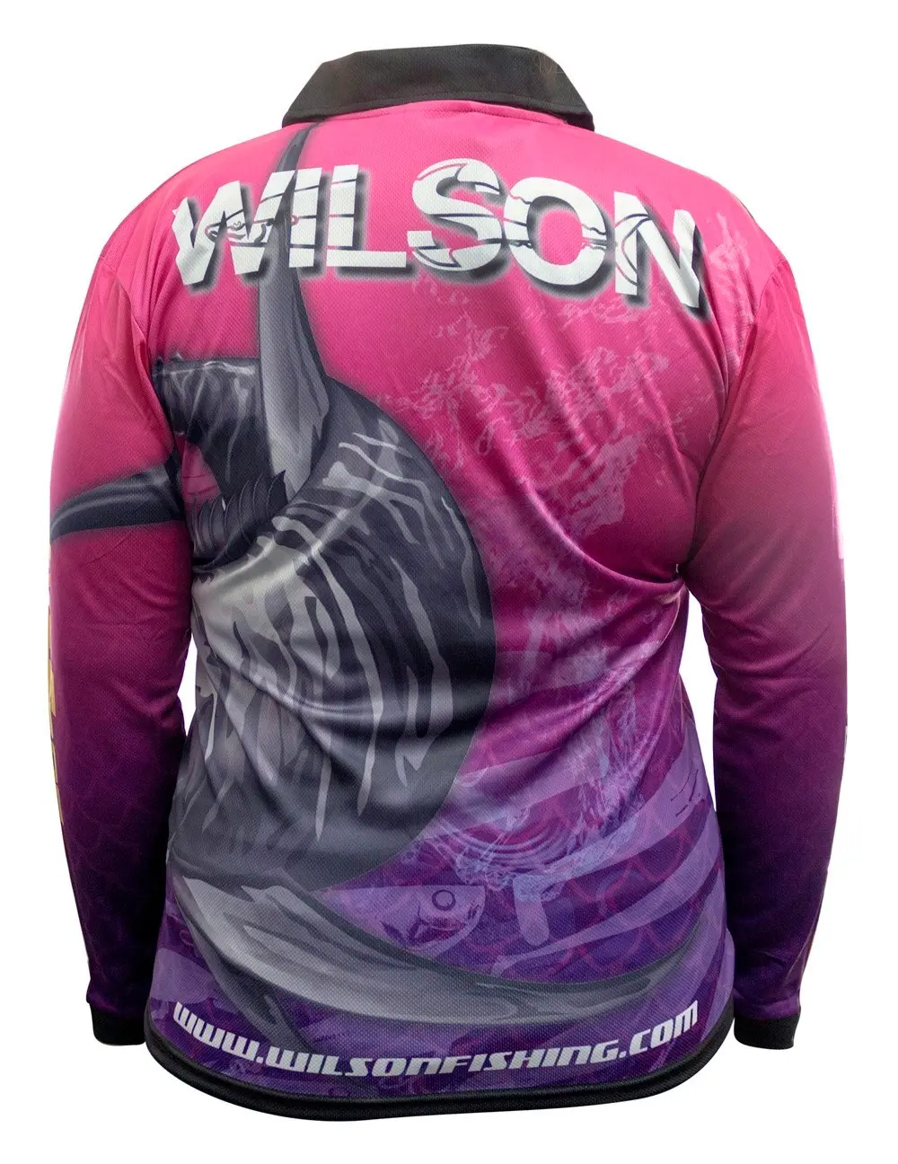 Team Wilson Pink/Purple Tournament Long Sleeve Fishing Shirt - Fishing Jersey