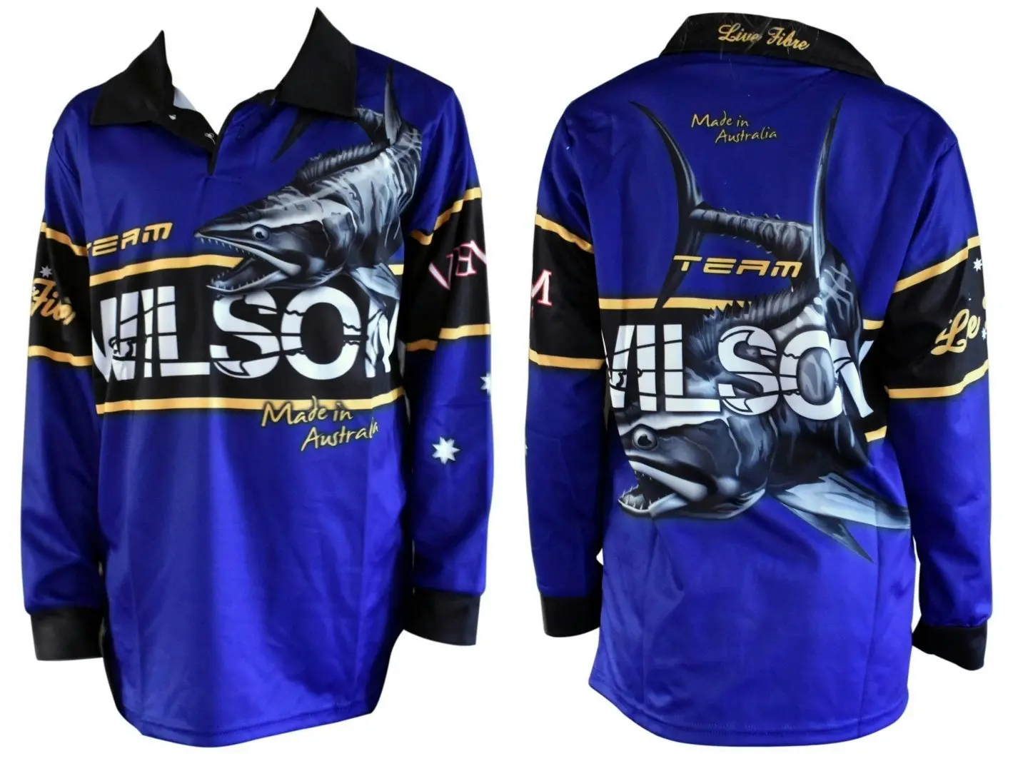 Team Wilson Kids Tournament Long Sleeve Fishing Shirt with Collar