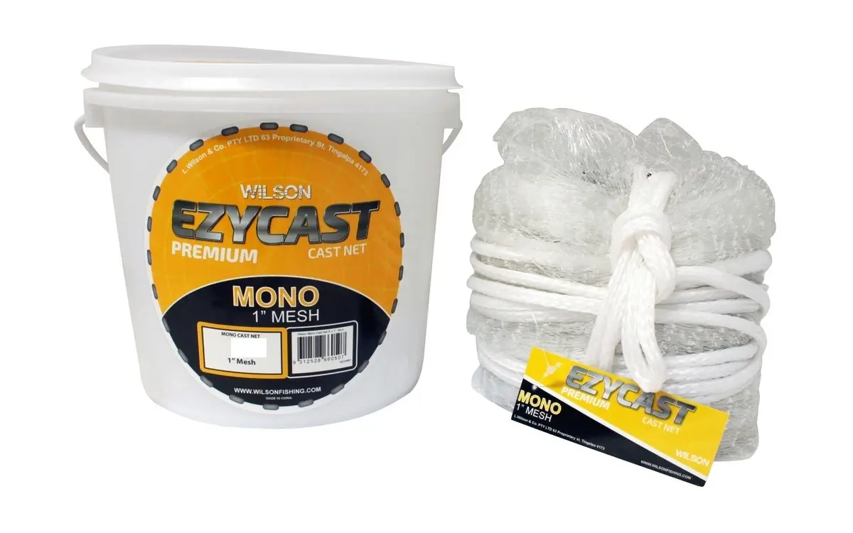 Wilson EZYCAST Mono Cast Net with 1 Inch Mesh Size and Bottom Pocket