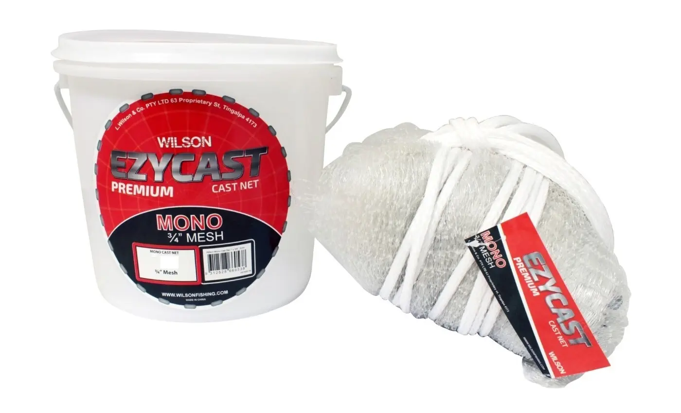 Wilson EZYCAST Mono Cast Net with 3/4 Inch Mesh Size and Bottom Pocket