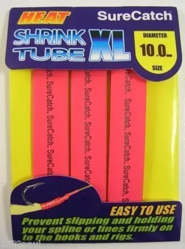 3 Packets of Surecatch Fishing Heat Shrink Tube - Red