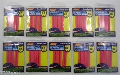 10 Packets of Red Surecatch Fishing Heat Shrink Tube - Wire Cable Sleeve Tubing