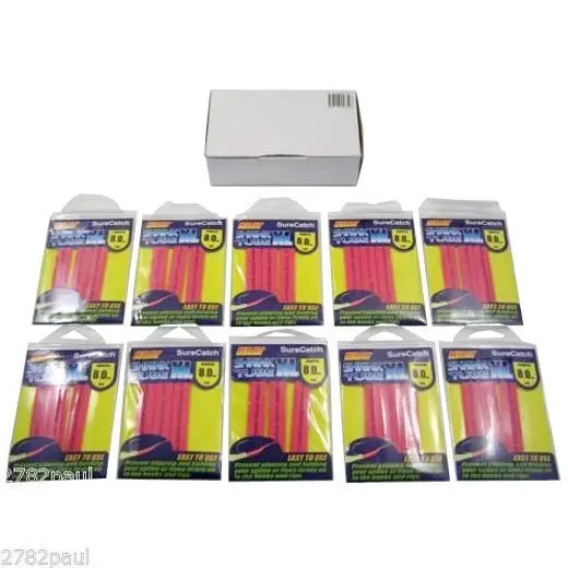 10 Packets of Red Surecatch Fishing Heat Shrink Tube - Wire Cable Sleeve Tubing