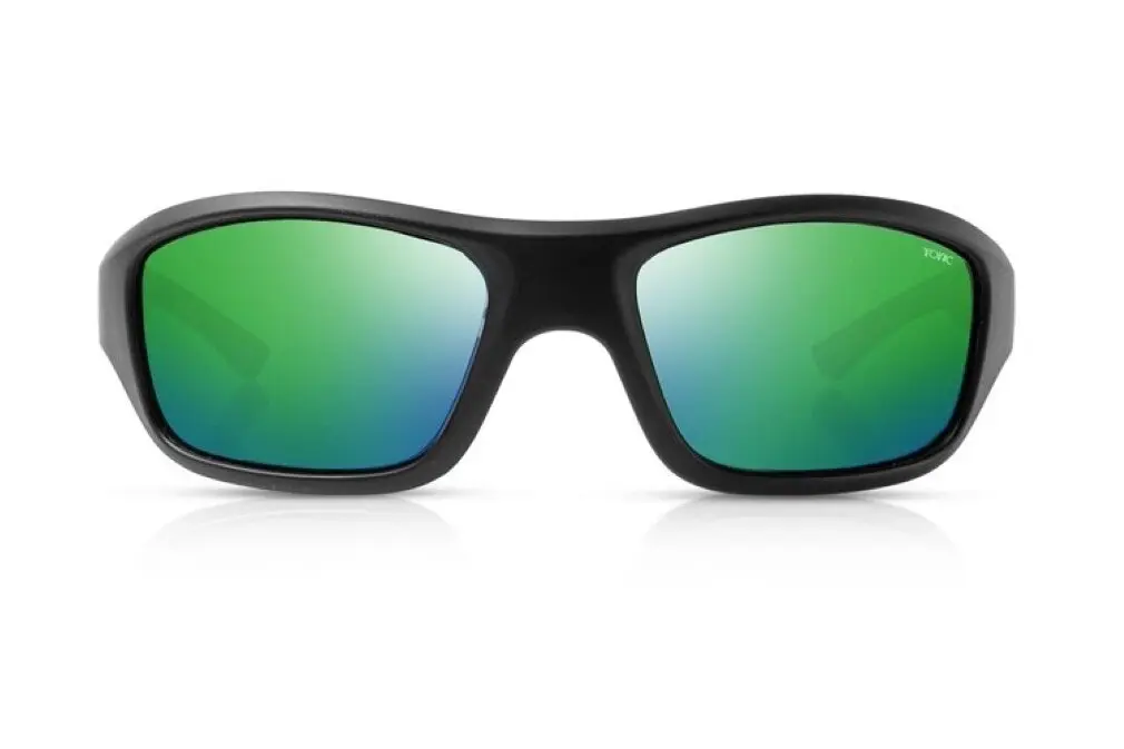 Tonic Evo Polarised Sunglasses with Glass Green Mirror Lens & Matte Black Frame