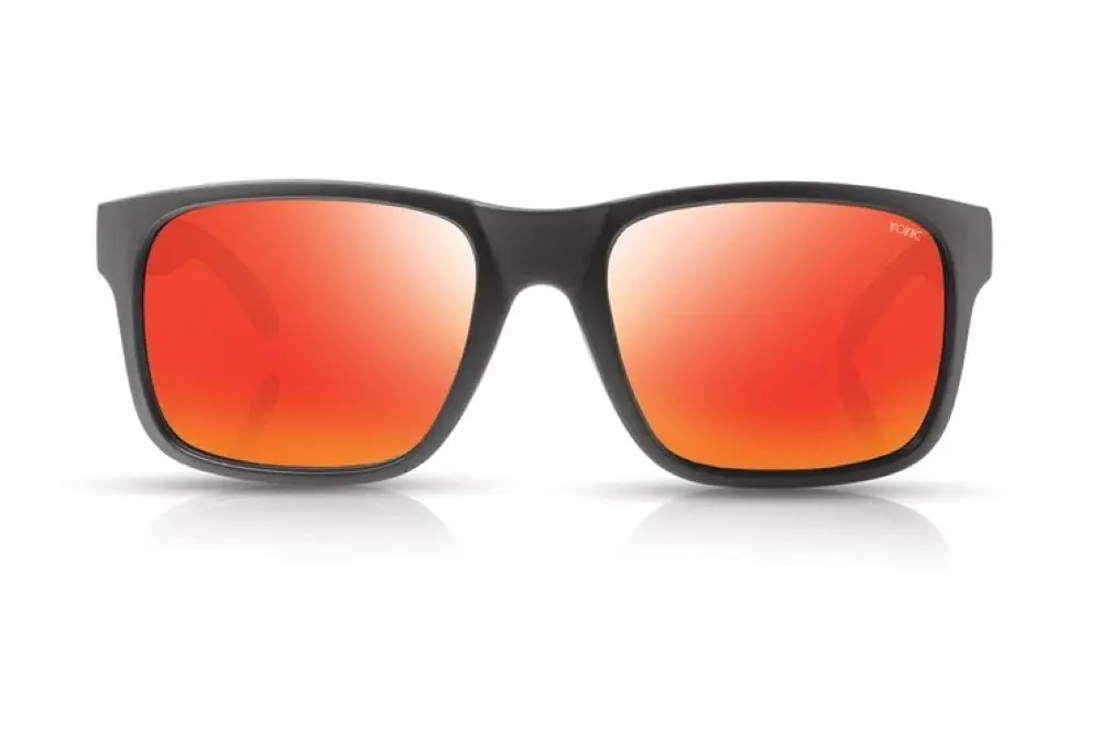 Tonic Mo Polarised Sunglasses with Glass Red Mirror Lens and Matte Black Frame