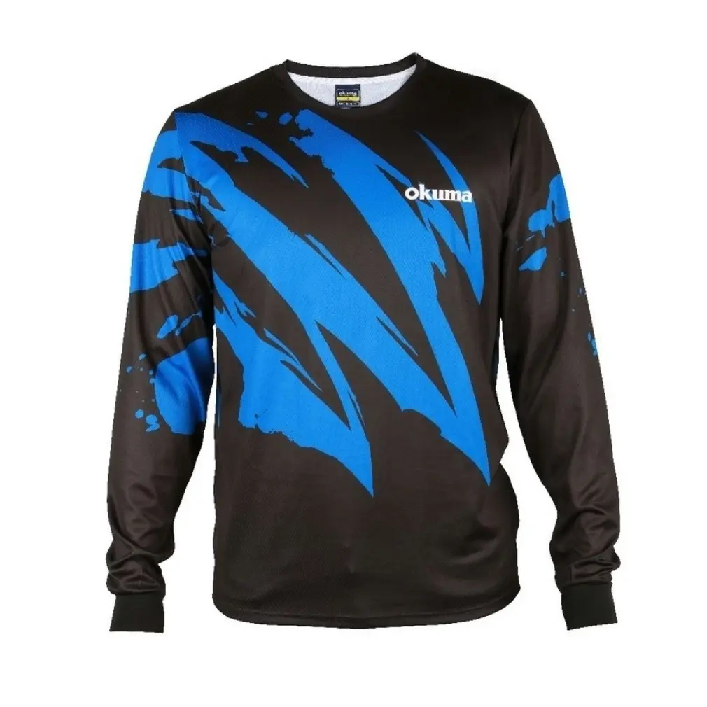 Okuma Tech Lightweight Fishing Shirt - Quick Dry Long Sleeve Fishing Jersey