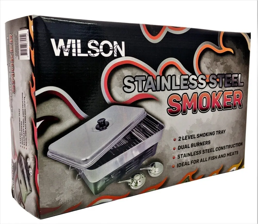 Wilson Stainless Steel Smoker Box - 2 Level Design with Dual Burners