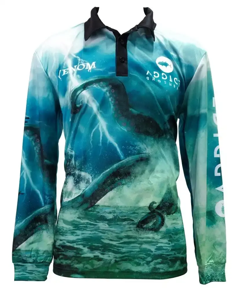 Wilson Venom Addict Brothers Kraken Tournament Long Sleeve Fishing Shirt -UPF50+