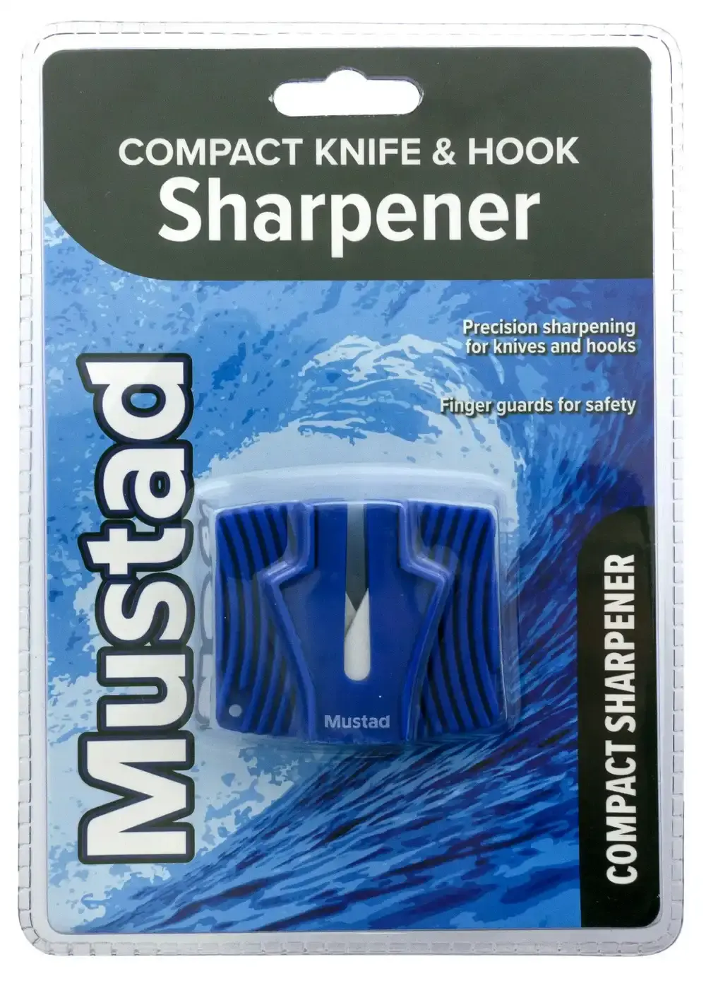 Mustad Compact Knife and Hook Sharpener with Finger Guards