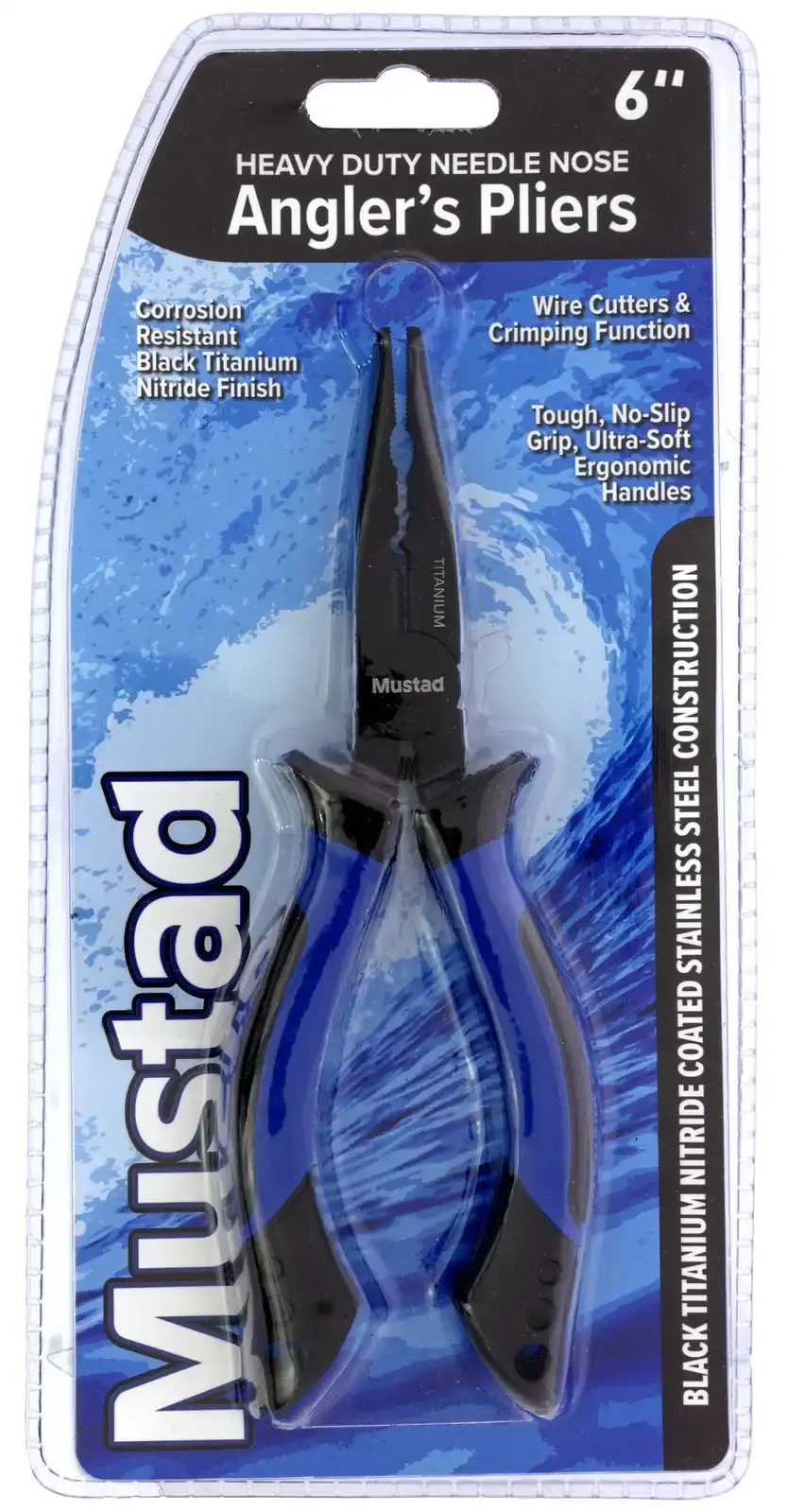 Mustad 6 Inch Heavy Duty Needle Nose Fishing Pliers