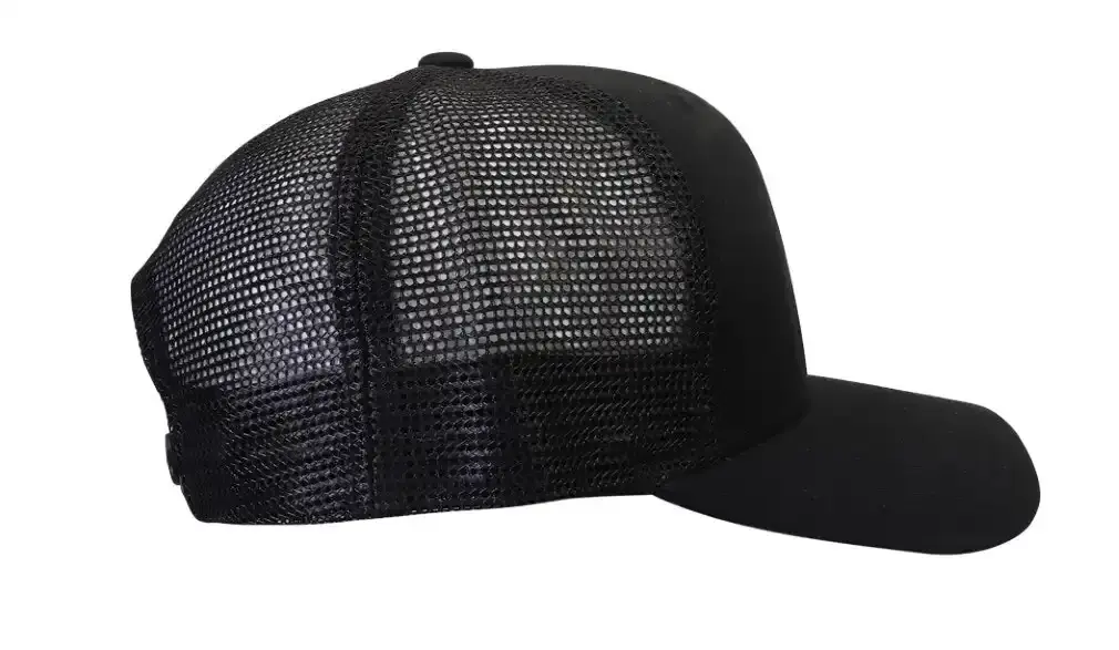 TT Fishing Black Trucker Cap with Adjustable Snap Closure