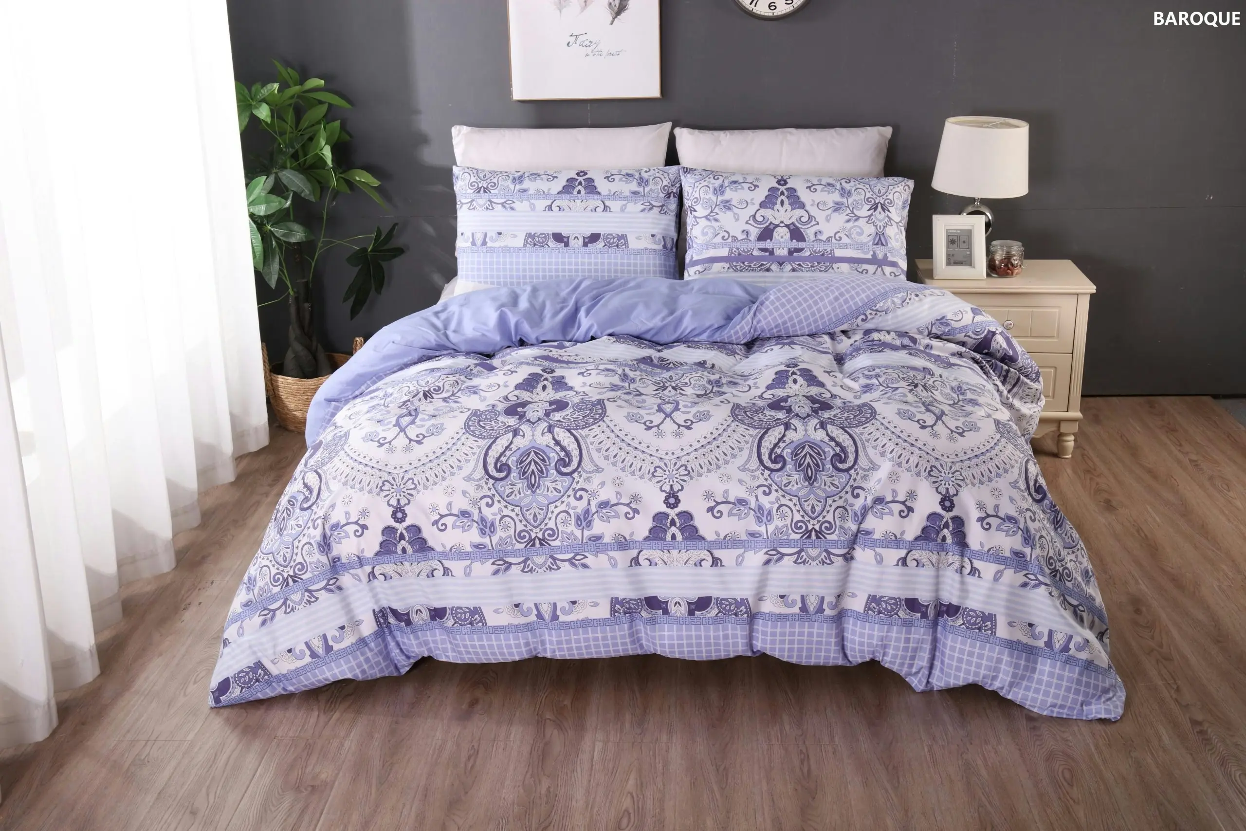 Ramesses Printed 2000TC Cooling Bamboo Blend Quilt Cover Set