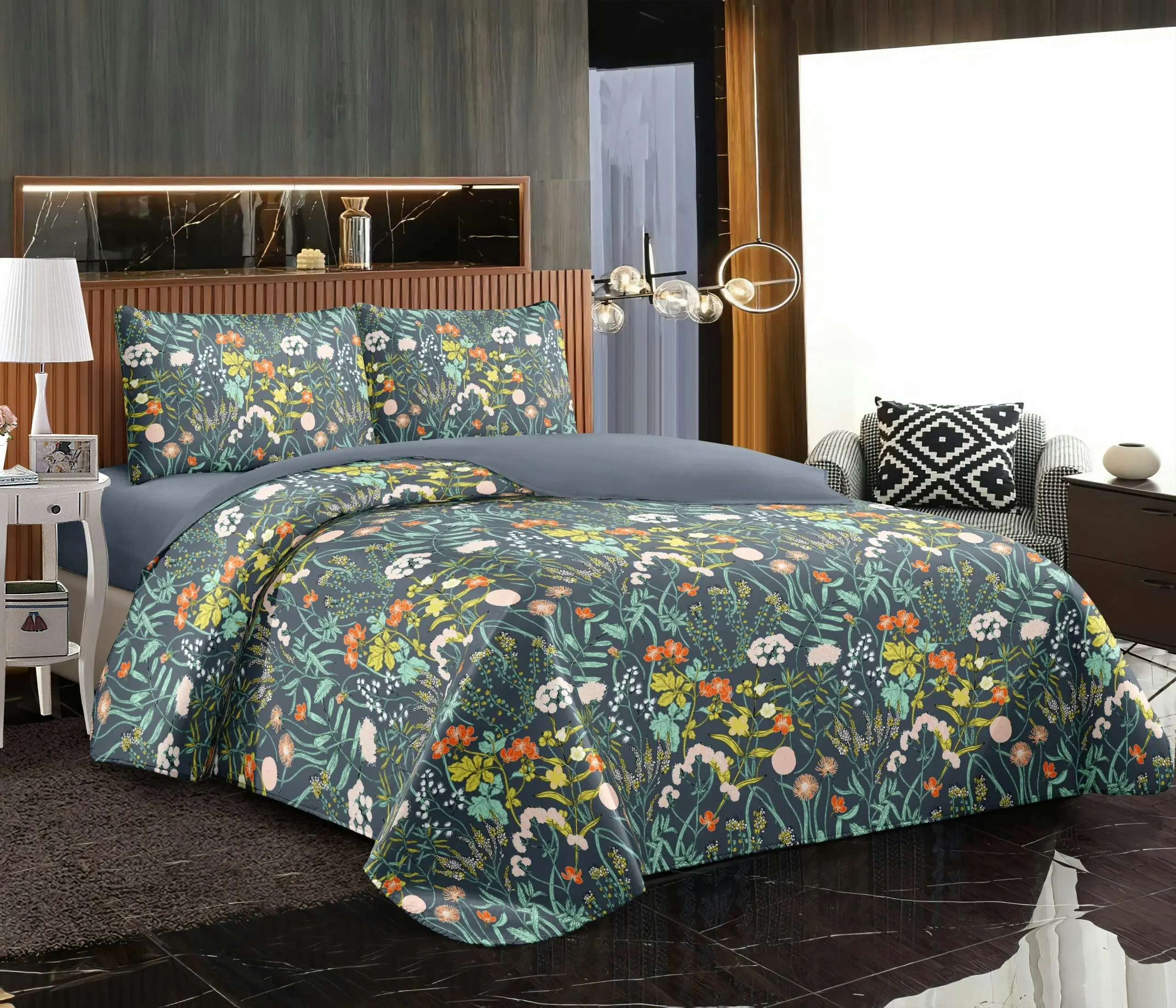 Ramesses Printed 2000TC Cooling Bamboo Blend Quilt Cover Set